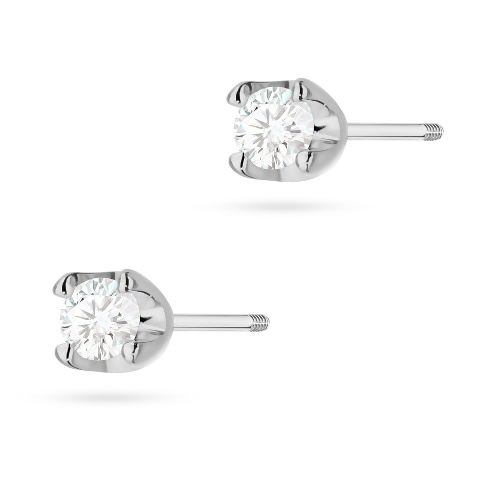 Goldohrringe mit 0,08 ct Diamanten