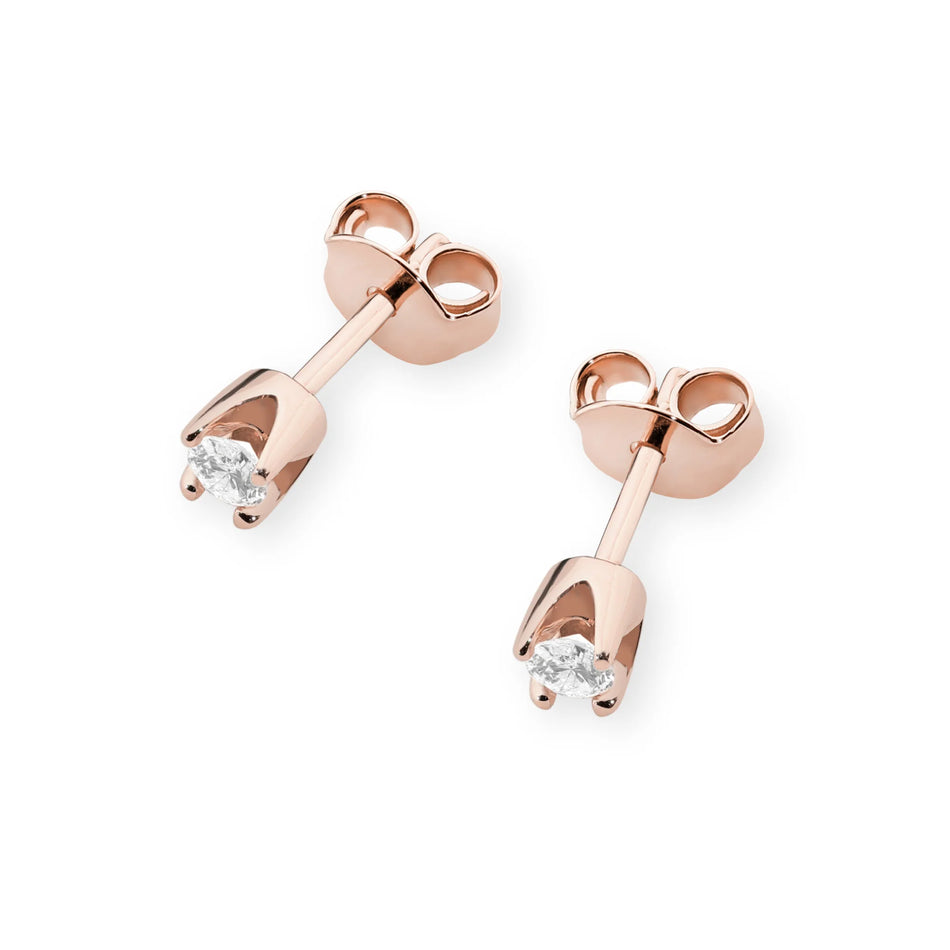 Goldohrringe mit 0,10 ct Diamanten