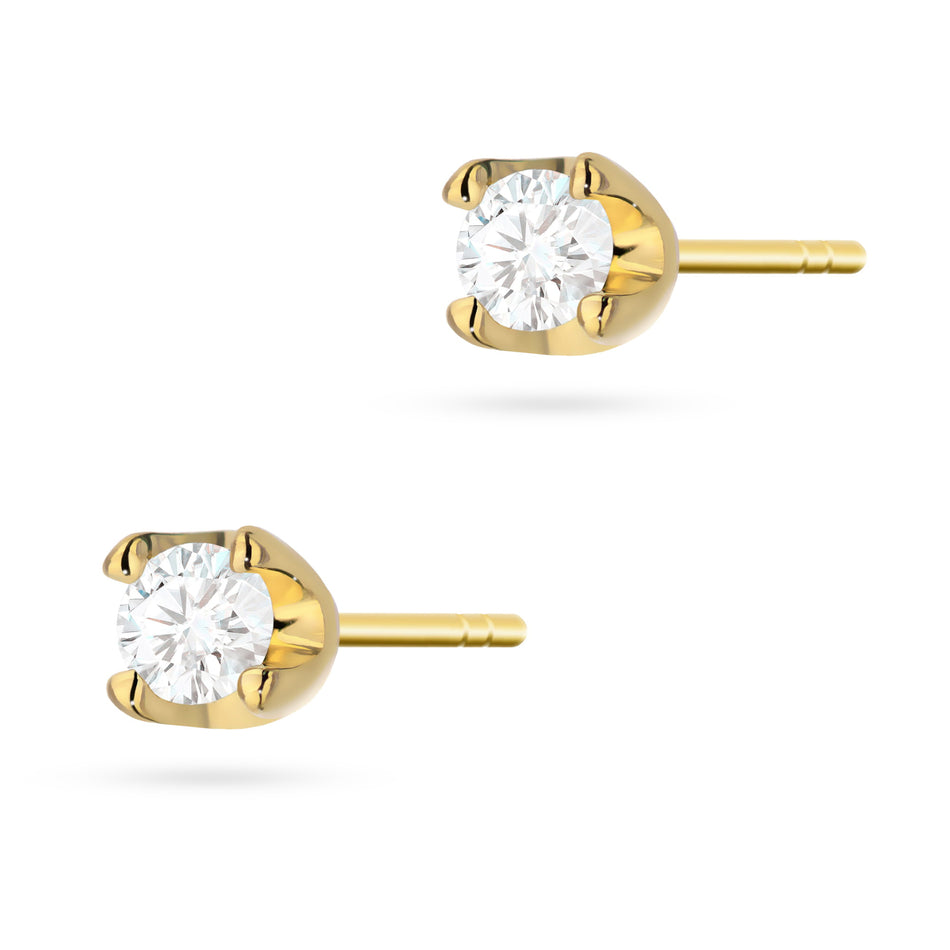 Goldohrringe mit 0,08 ct Diamanten