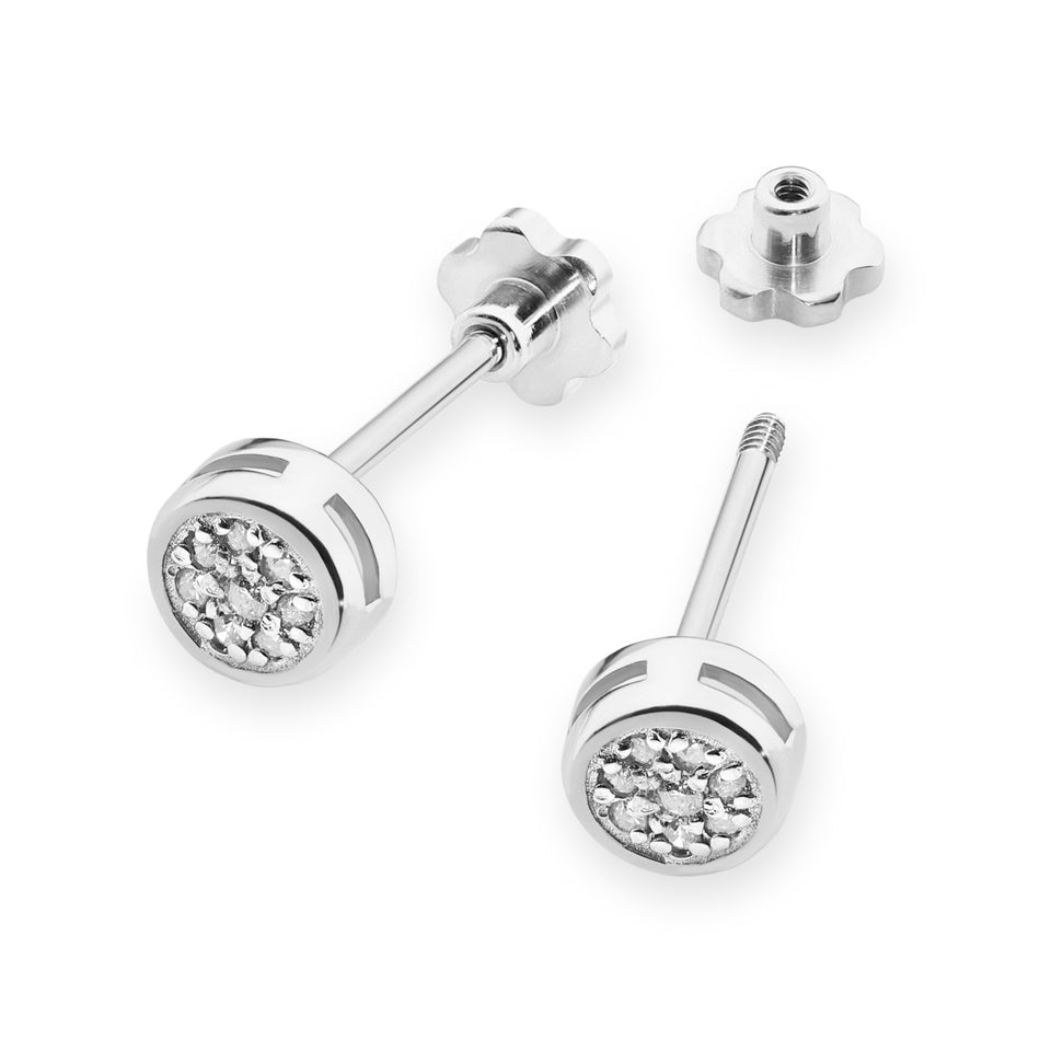 Goldohrringe mit 0,08 ct Diamanten