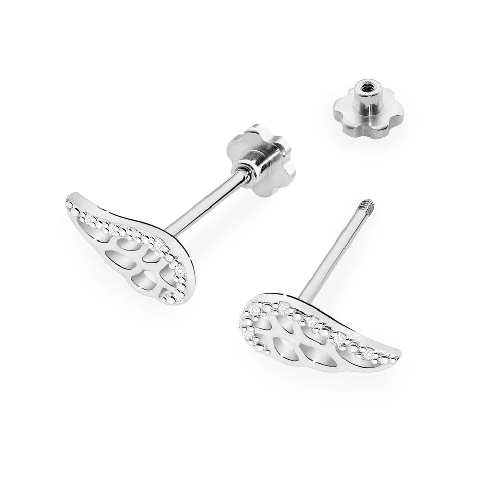 Goldohrringe mit 0,06 ct Diamanten