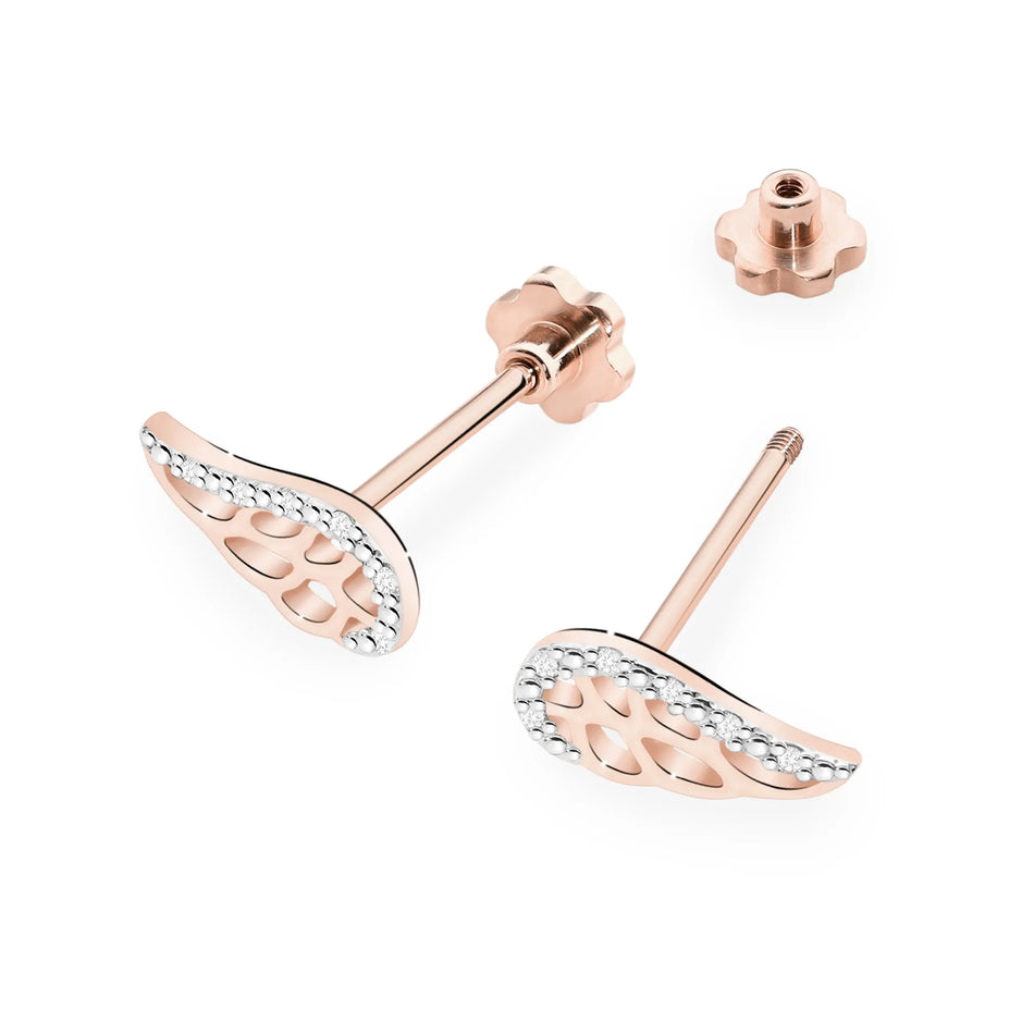 Goldohrringe mit 0,06 ct Diamanten