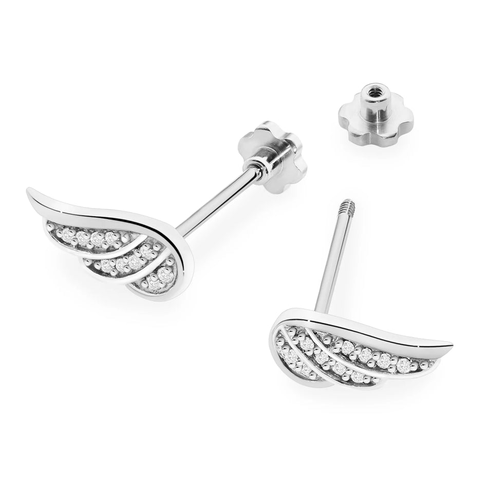 Goldohrringe mit 0,10 ct Diamanten