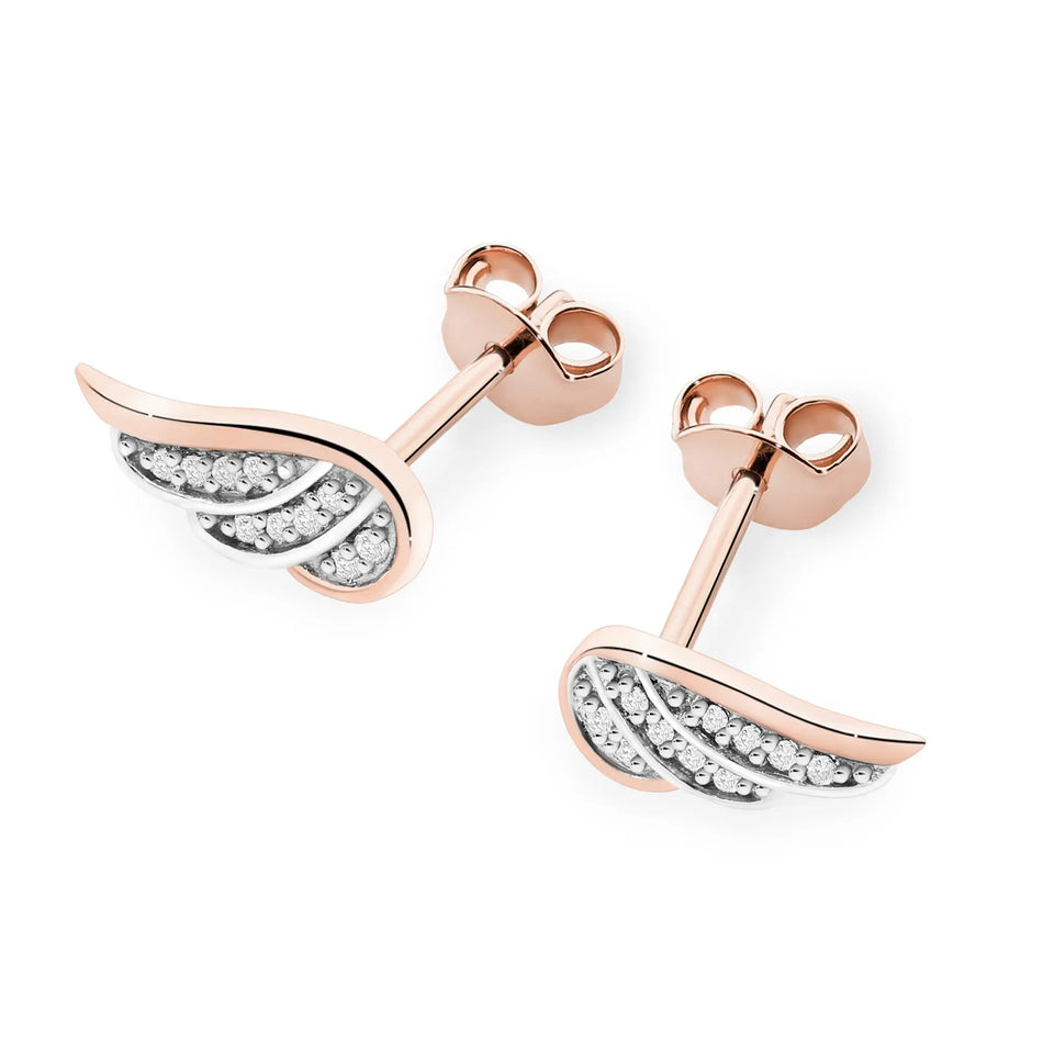 Goldohrringe mit 0,10 ct Diamanten