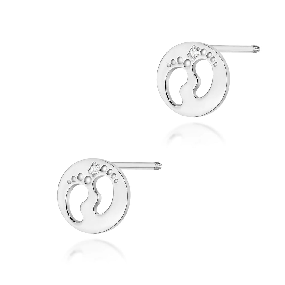 Goldohrringe mit 0,01 ct Diamanten