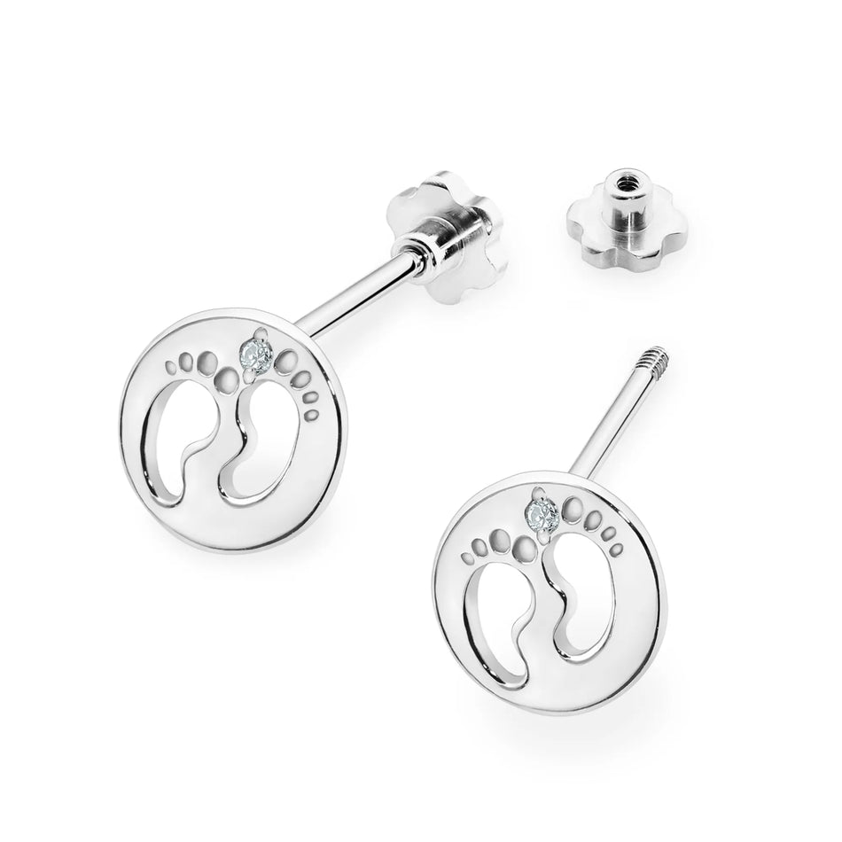 Goldohrringe mit 0,01 ct Diamanten