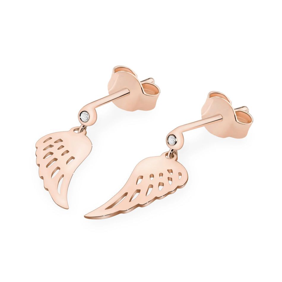 Goldohrringe mit 0,029 ct Diamanten