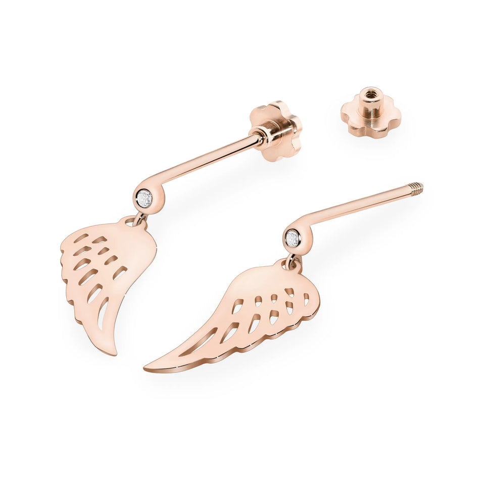 Goldohrringe mit 0,029 ct Diamanten