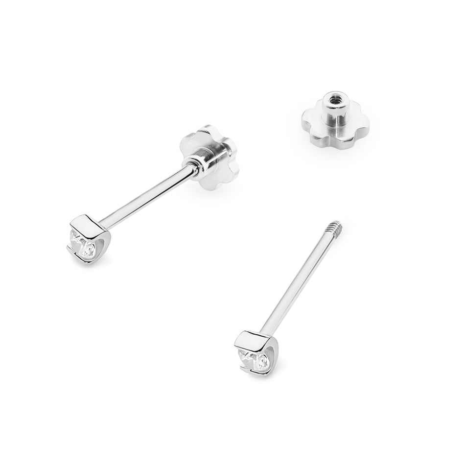 Goldohrringe mit 0,04 ct Diamanten