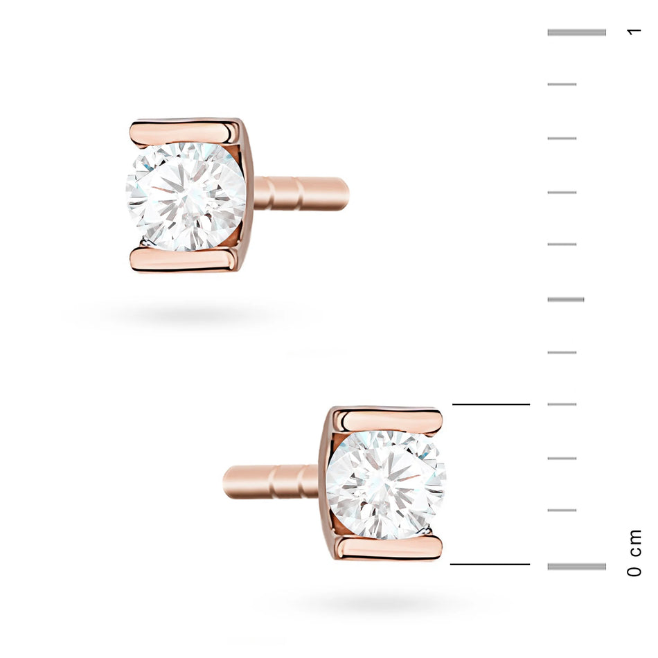 Goldohrringe mit 0,04 ct Diamanten