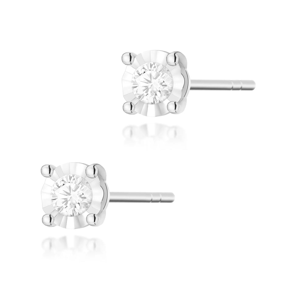 Goldohrringe mit 0,08 ct Diamanten