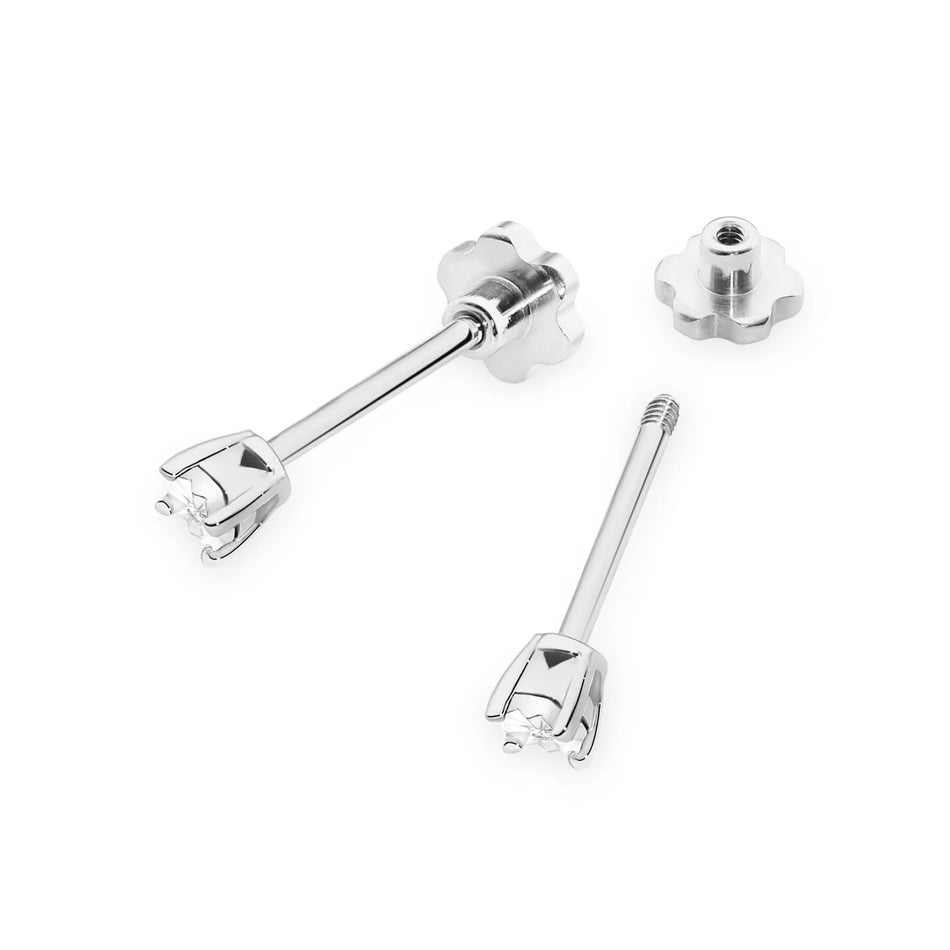 Goldohrringe mit 0,01 ct Diamanten