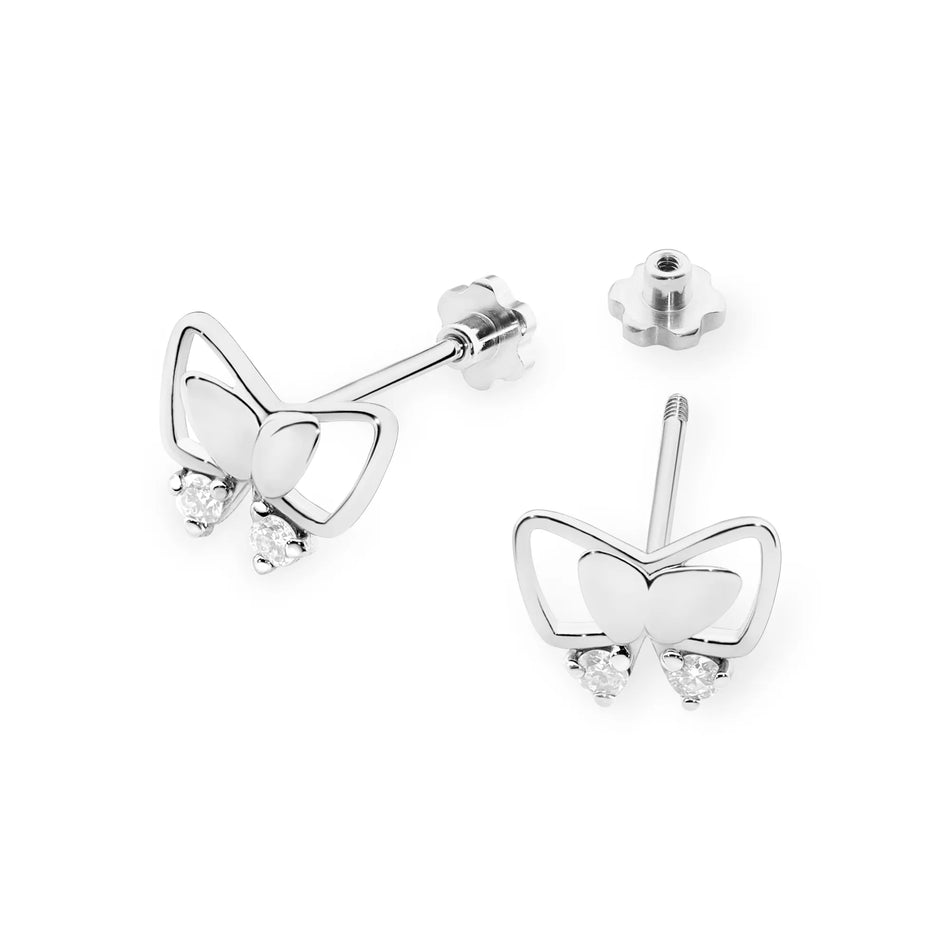 Goldohrringe mit 0,08 ct Diamanten