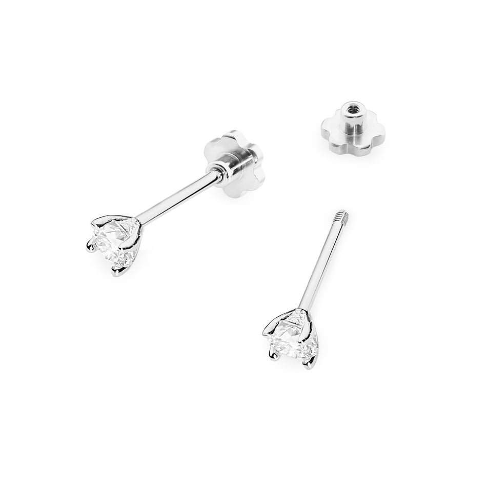 Goldohrringe mit 0,04 ct Diamanten