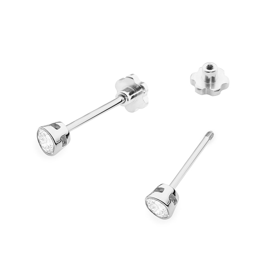 Goldohrringe mit 0,10 ct Diamanten