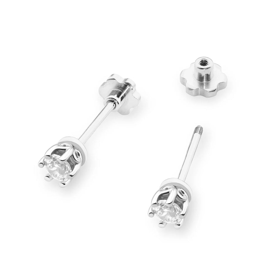 Goldohrringe mit 0,15 ct Diamanten