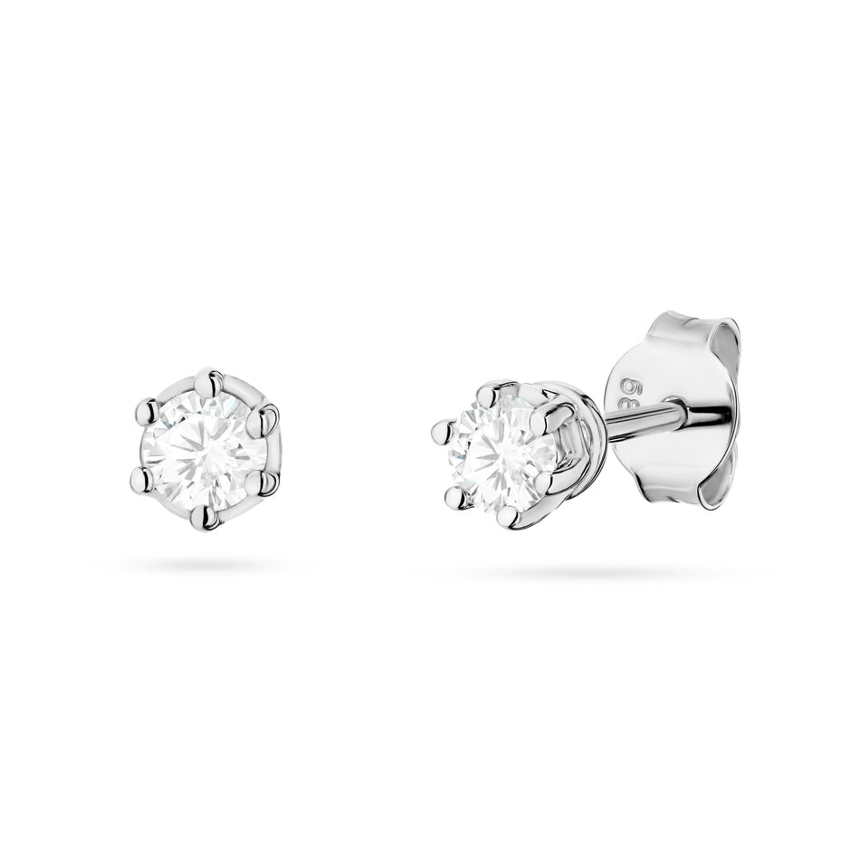 Goldohrringe mit 0,15 ct Diamanten