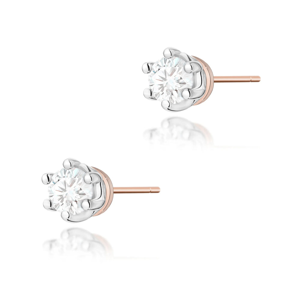 Goldohrringe mit 0,15 ct Diamanten