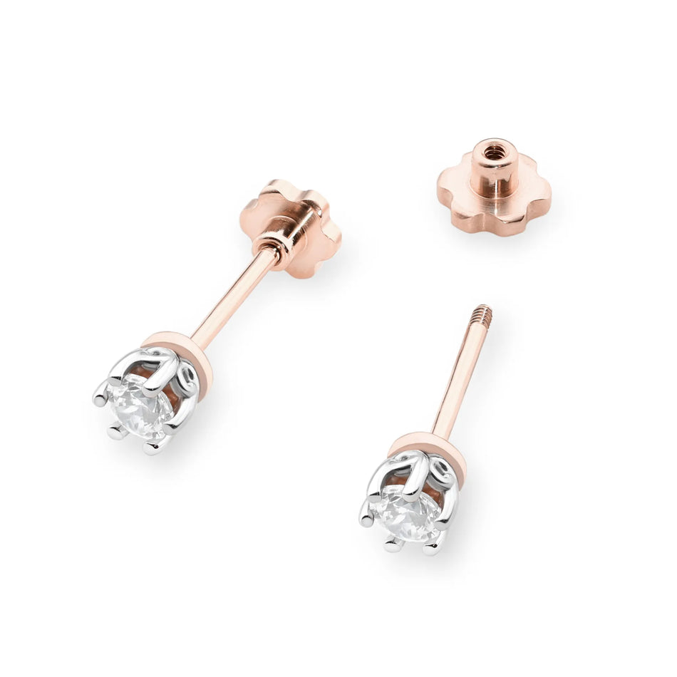 Goldohrringe mit 0,15 ct Diamanten