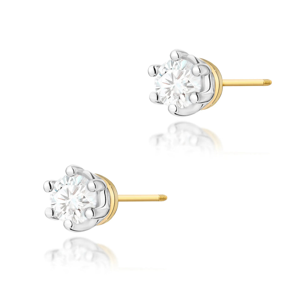 Goldohrringe mit 0,15 ct Diamanten