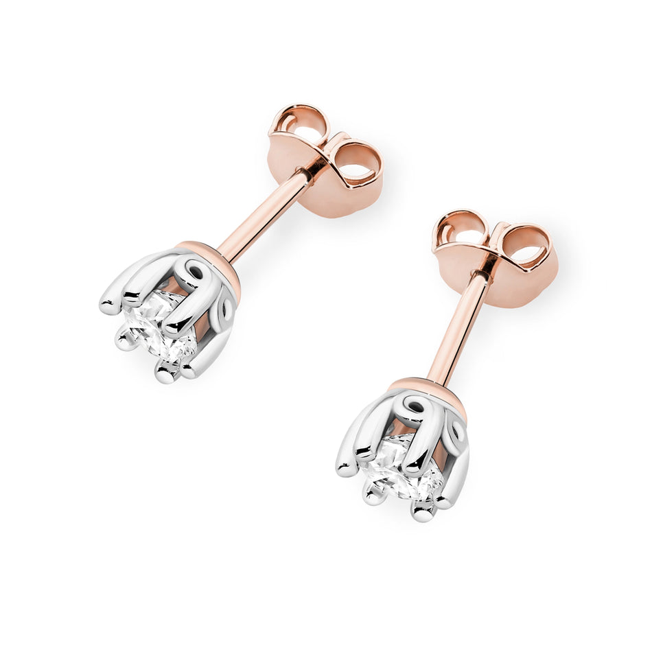 Goldohrringe mit 0,40 ct Diamanten