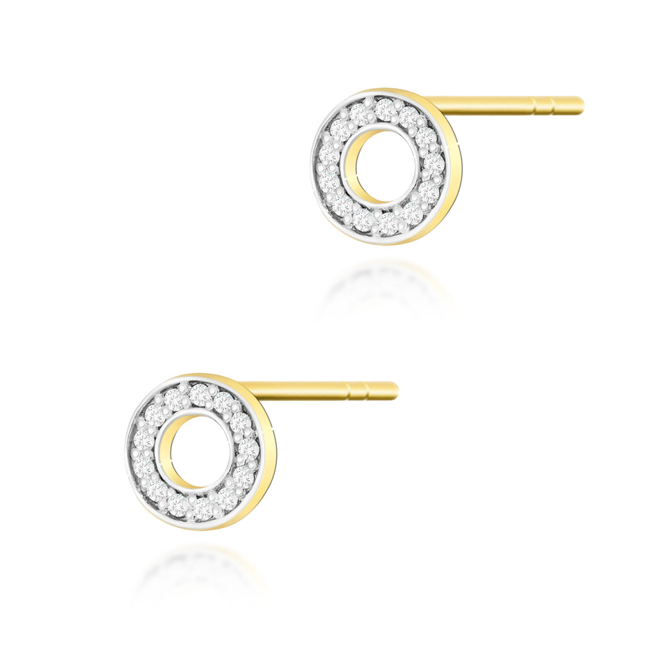 Goldohrringe mit 0,13 ct Diamanten