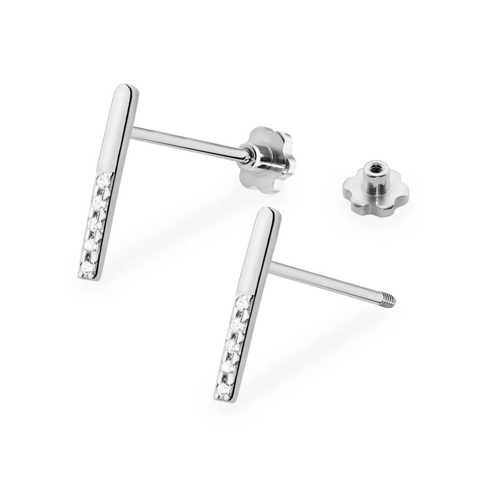 Goldohrringe mit 0,05 ct Diamanten