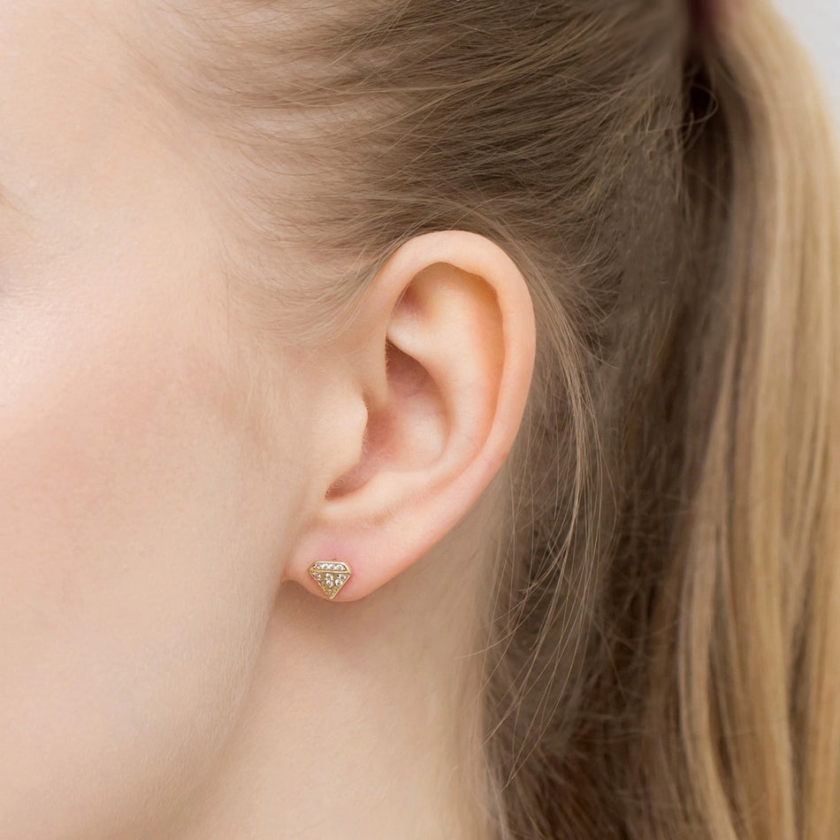 Goldohrringe mit Zirkonia