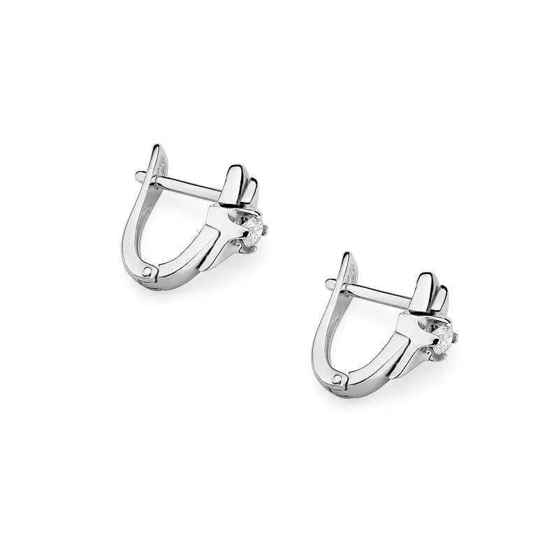 Goldohrringe mit 0,10 ct Diamanten