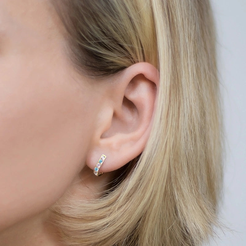 Goldohrringe mit Zirkonia