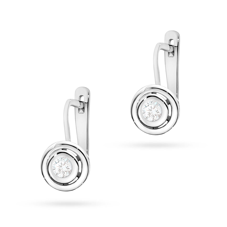 Goldohrringe mit 0,10 ct Diamanten