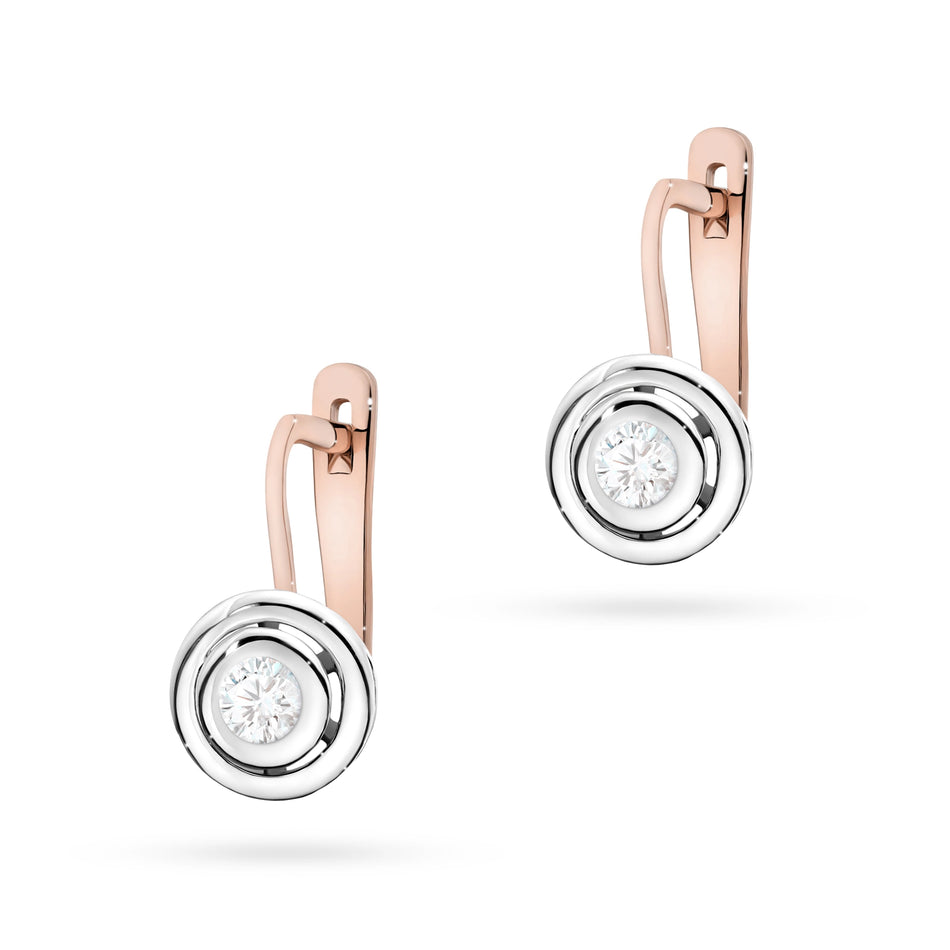 Goldohrringe mit 0,10 ct Diamanten