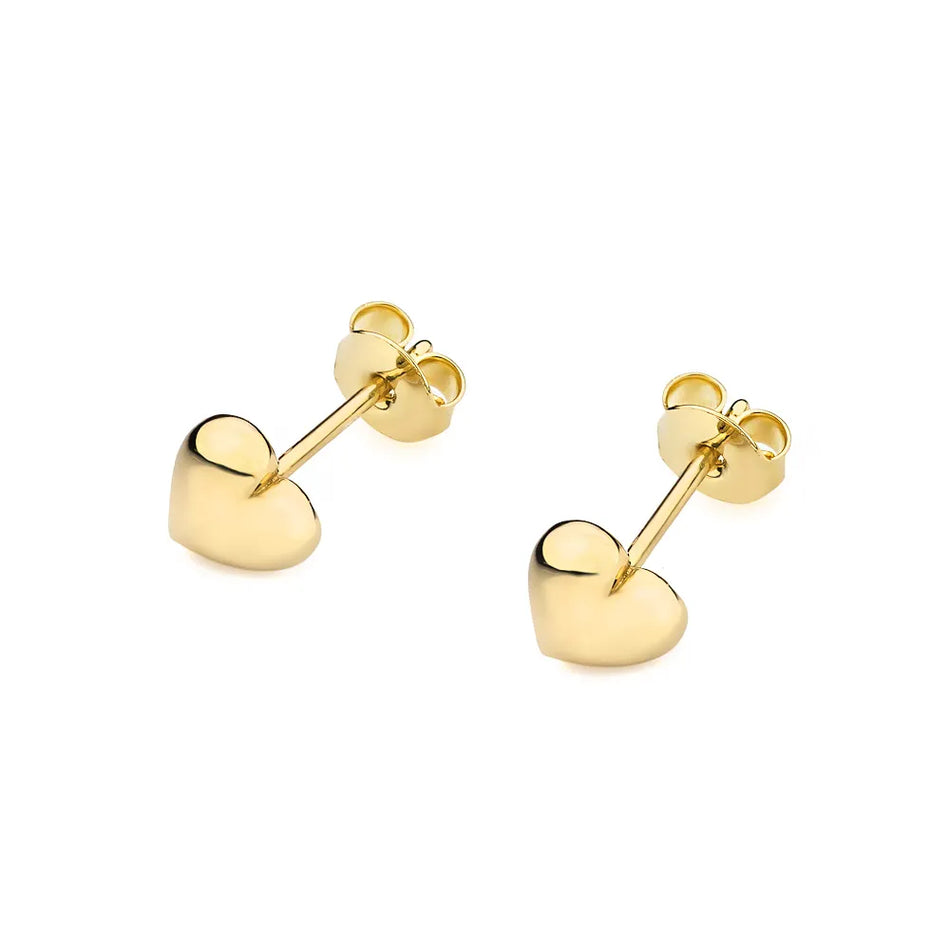 Gold Ohrstecker Herz Ohrringe