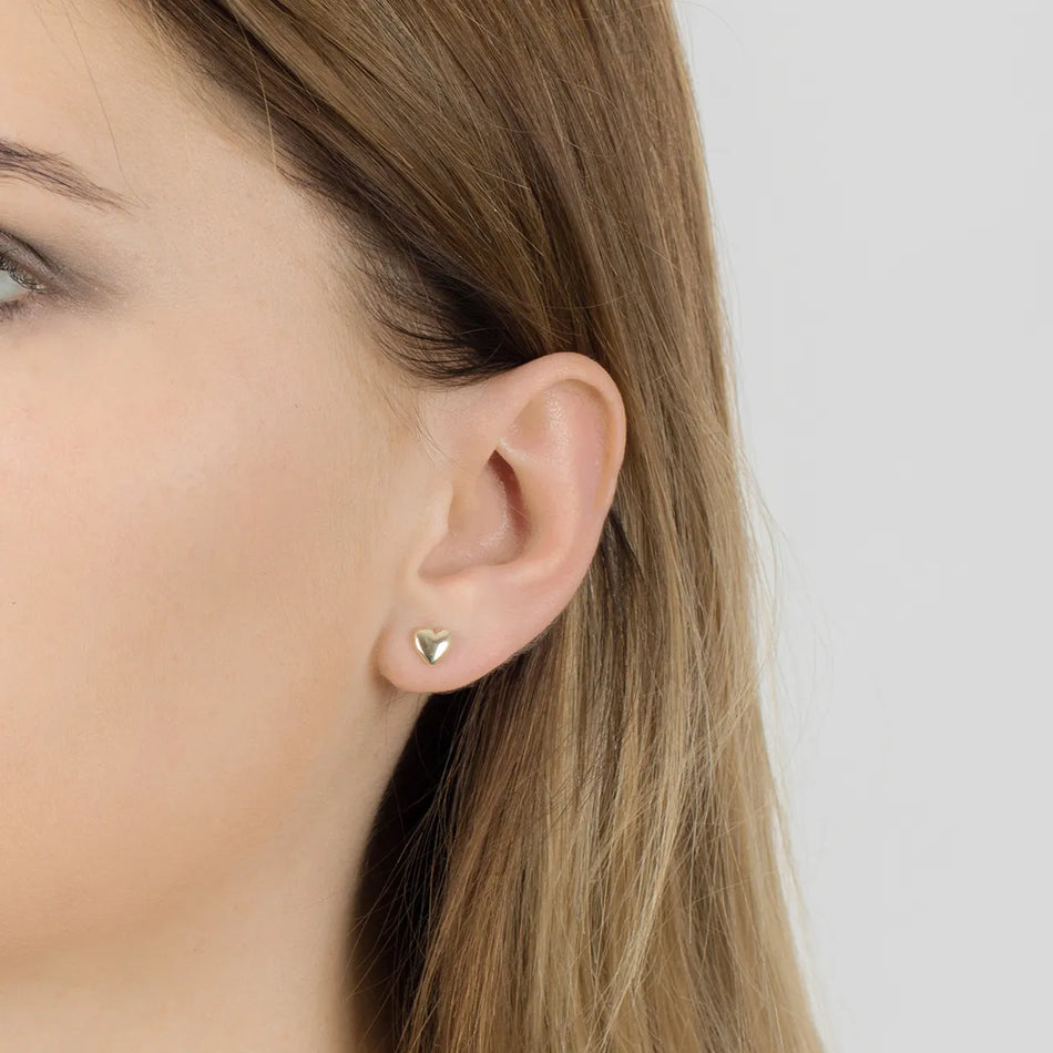 Gold Ohrstecker Herz Ohrringe