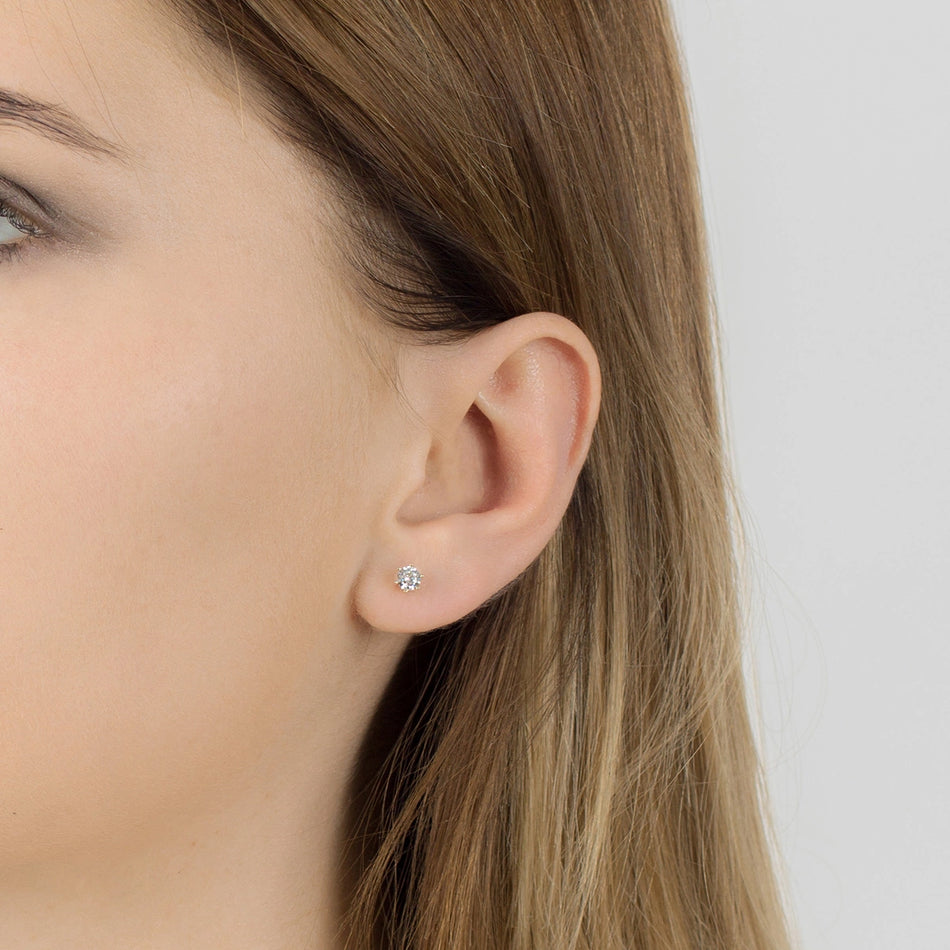 Goldohrringe mit Zirkonia