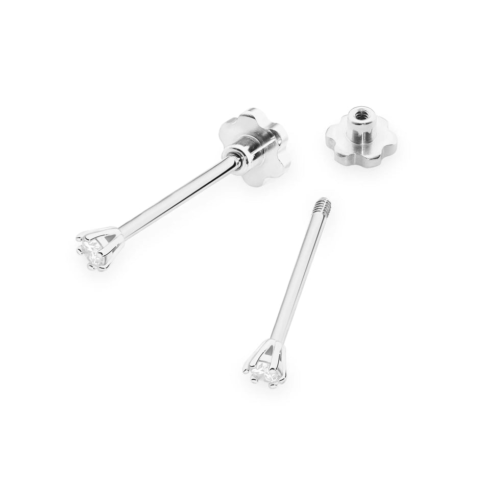 Goldohrringe mit 0,04 ct Diamanten