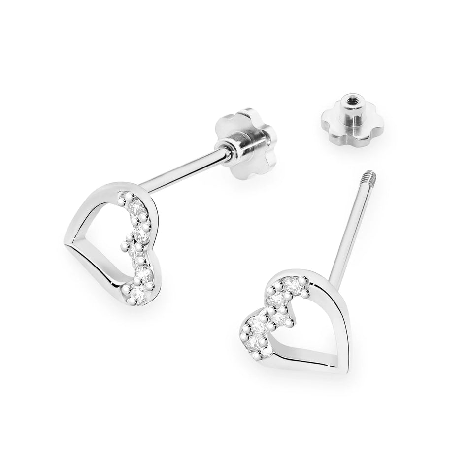 Goldohrringe mit 0,086 ct Diamanten