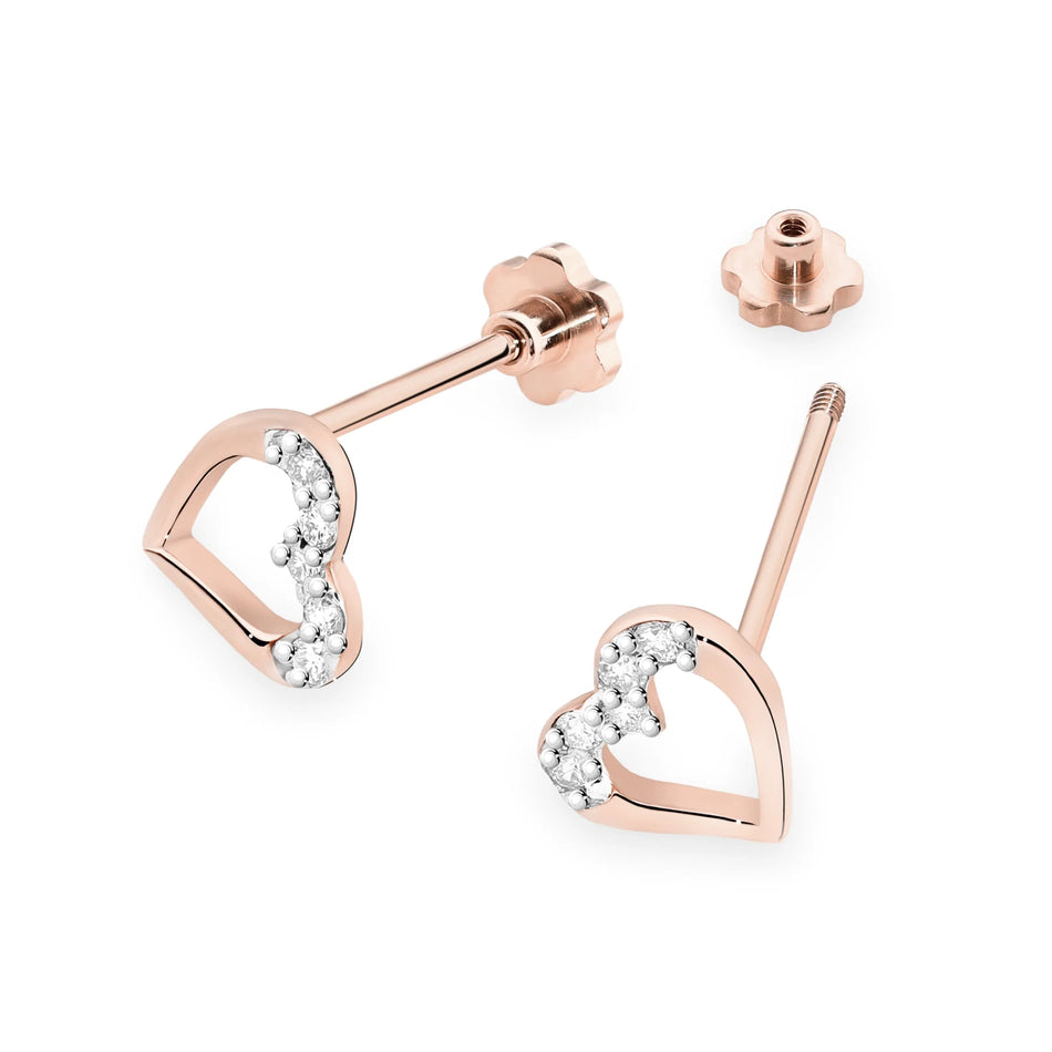 Goldohrringe mit 0,086 ct Diamanten