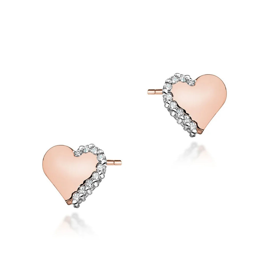 Goldohrringe mit 0,10 ct Diamanten