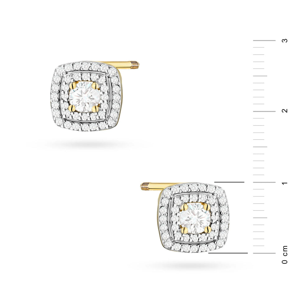 Goldohrringe mit 0,30 ct und 0,40 ct Diamanten
