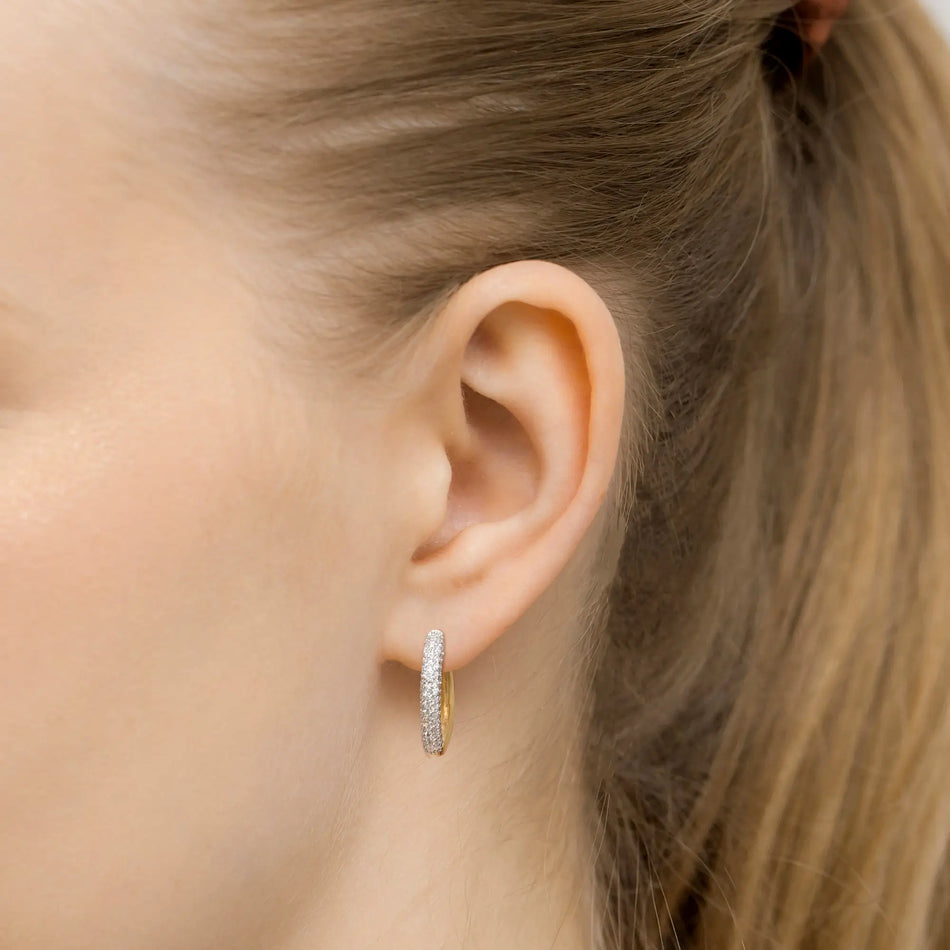 Goldohrringe mit 0,83 ct Diamanten