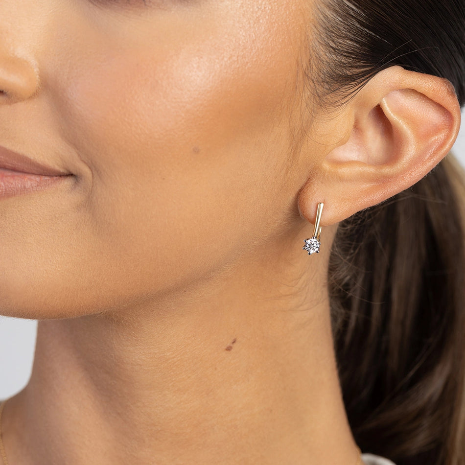 Goldohrringe mit 0,30 ct Diamanten