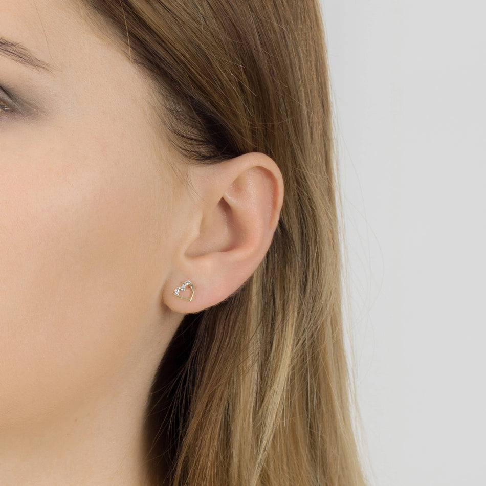 Goldohrringe mit Zirkonia