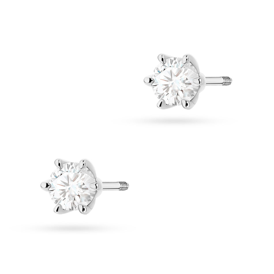 Goldohrringe mit 2 x 0,30 ct Diamanten