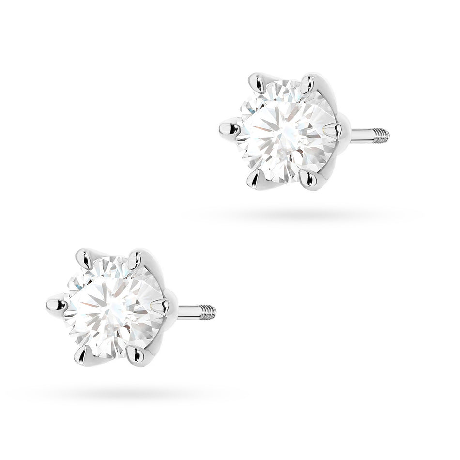 Goldohrringe mit 2 x 0,70 ct Diamanten