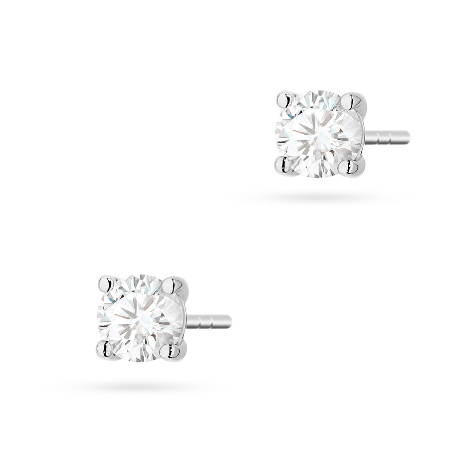 Goldohrringe mit 2 x 0,40 ct Diamanten