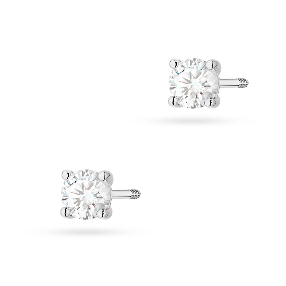 Goldohrringe mit 2 x 0,30 ct Diamanten