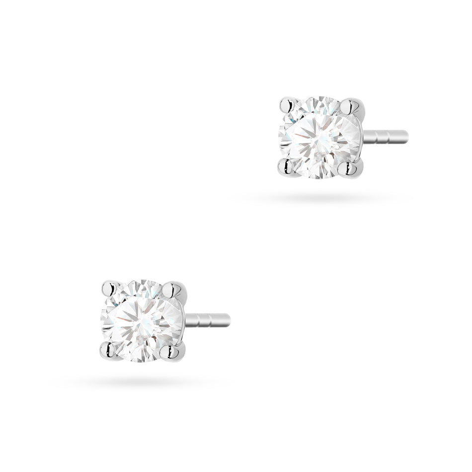 Goldohrringe mit 2 x 0,30 ct Labor-Diamanten