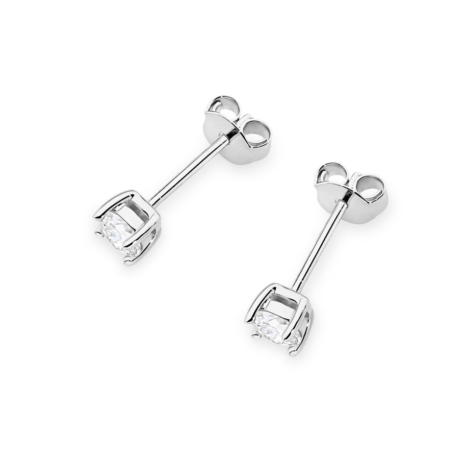 Goldohrringe mit 2 x 0,30 ct Labor-Diamanten