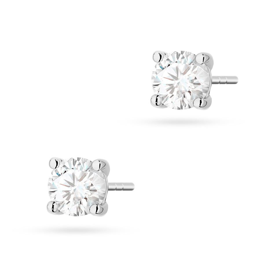 Goldohrringe mit 2 x 0,70 ct Labor-Diamanten